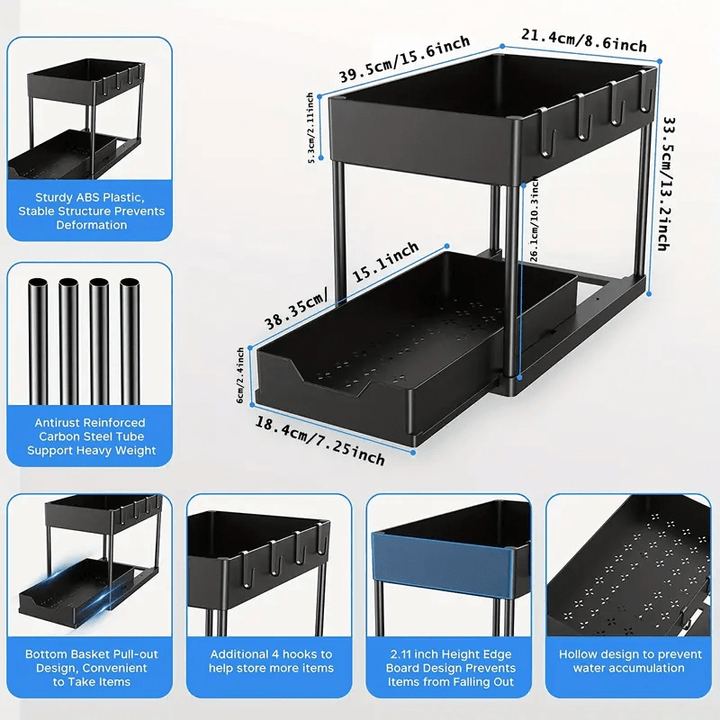 Sunny's - Keuken/Gootsteenorganizer met schuiflade