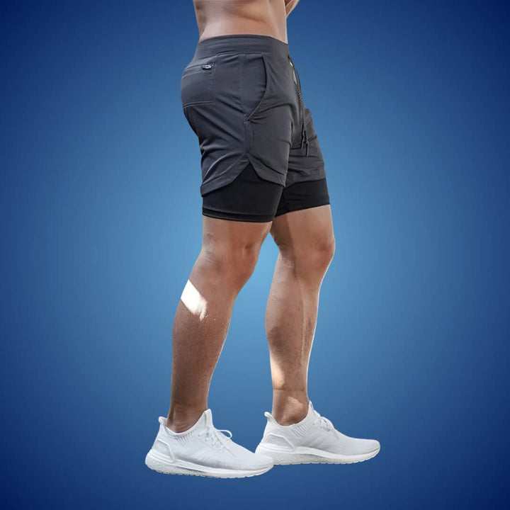 Heren sportshort | Ademend en flexibel ontwerp | Bewegingsvrijheid tijdens training | Met veilige zakken