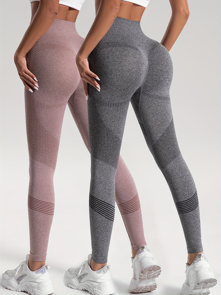 Alena Essentials: Set van 2 Effen Stretch Leggings - Comfortabele Activewear voor Dames