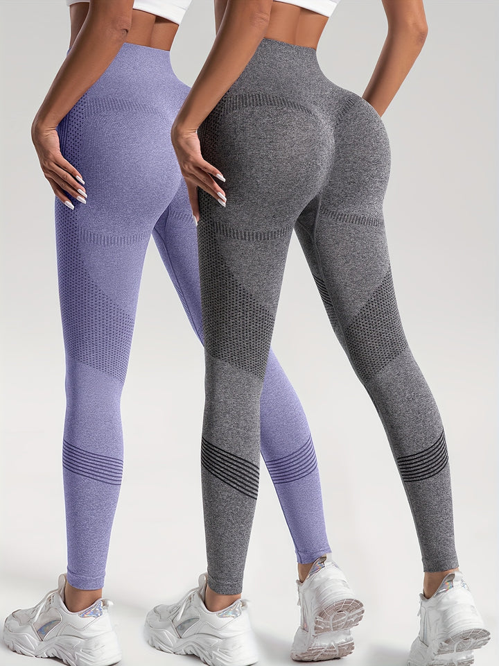 Alena Essentials: Set van 2 Effen Stretch Leggings - Comfortabele Activewear voor Dames