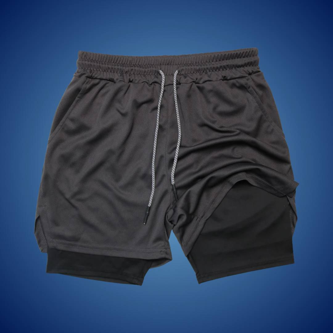 Heren sportshort | Ademend en flexibel ontwerp | Bewegingsvrijheid tijdens training | Met veilige zakken