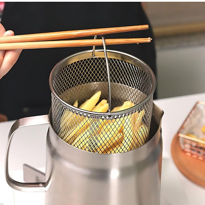 My Fry | Multifunctionele Olie Zeef Kookpan met Deksel