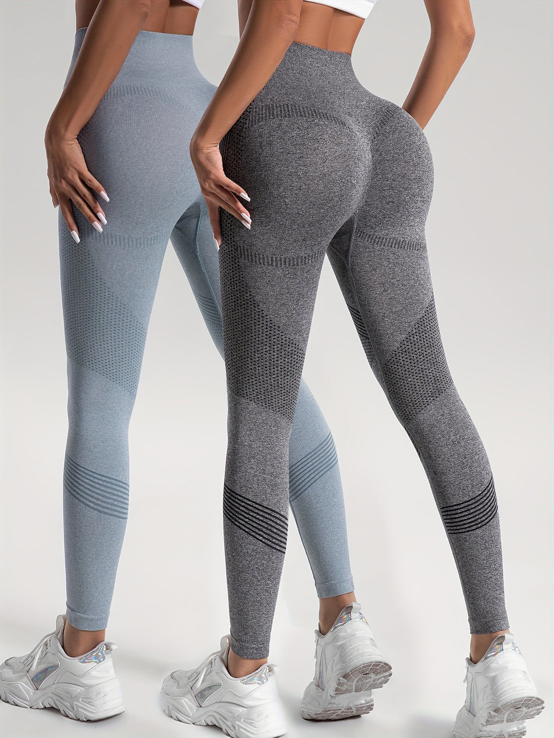 Alena Essentials: Set van 2 Effen Stretch Leggings - Comfortabele Activewear voor Dames