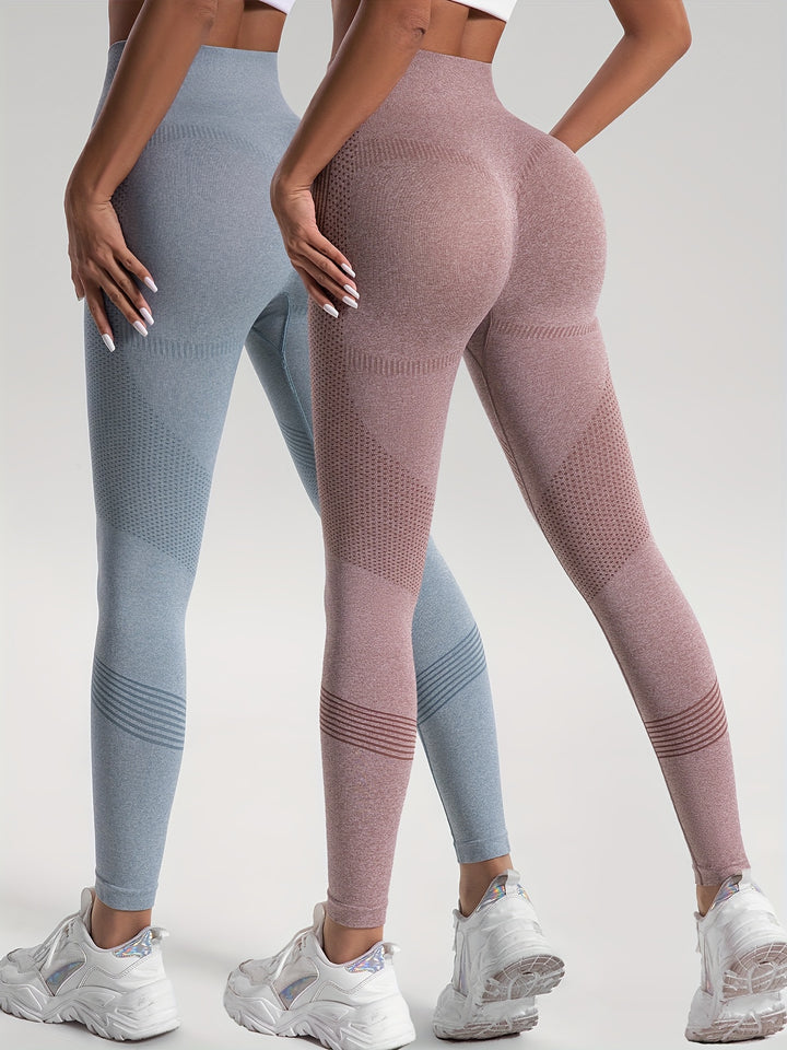 Alena Essentials: Set van 2 Effen Stretch Leggings - Comfortabele Activewear voor Dames