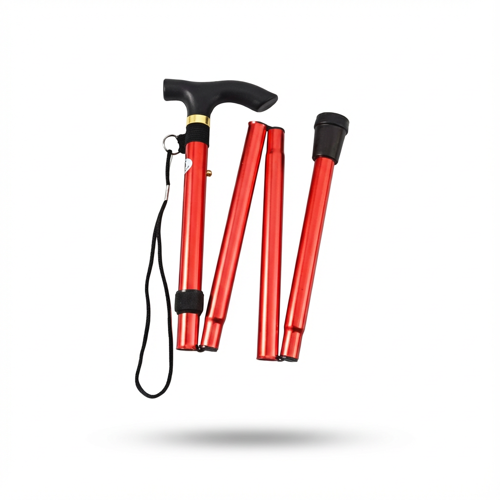 Opvouwbare Wandelstok met Verstelbare Hoogte | Biedt stabiele ondersteuning | Voor dagelijks en onderweg gebruik | Licht en betrouwbaar