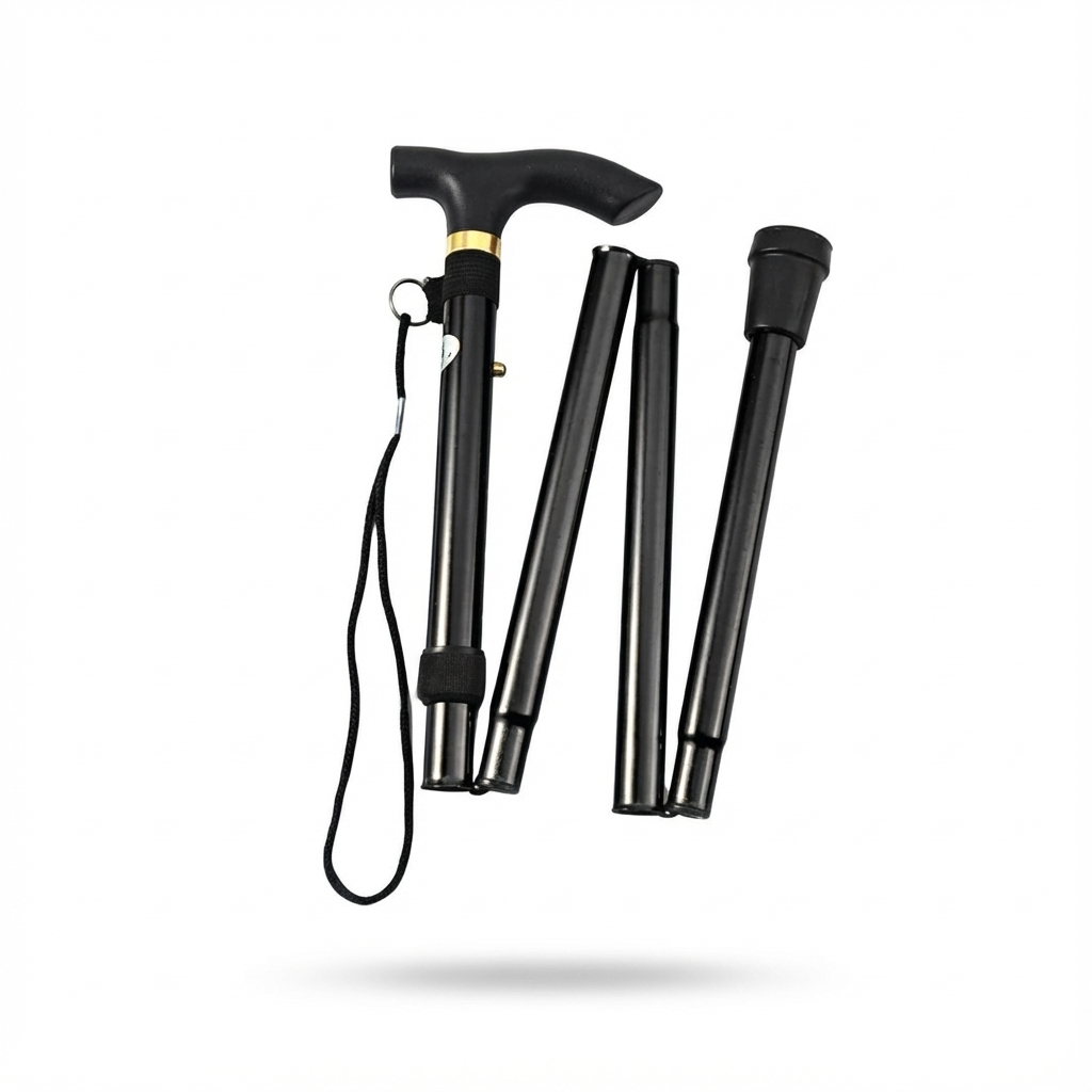 Opvouwbare Wandelstok met Verstelbare Hoogte | Biedt stabiele ondersteuning | Voor dagelijks en onderweg gebruik | Licht en betrouwbaar