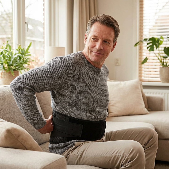 Verstelbare Comfortband voor de Onderrug | Dagelijkse Warmte en Ondersteuning | Ontspanning bij Beweging | Discreet en Draagbaar
