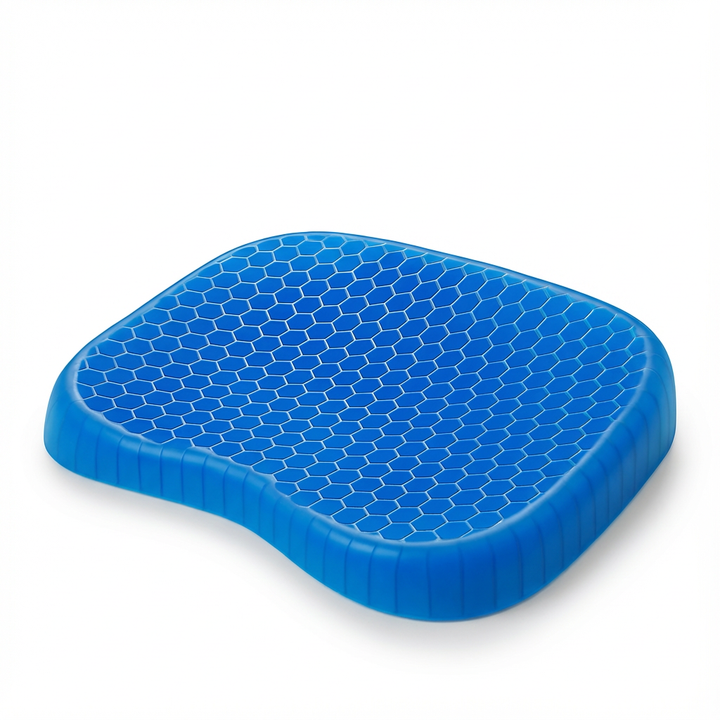 Gel Zitkussen | Ademend Honingraat Ontwerp | Dagelijks Zitcomfort | Voor Thuis en Onderweg