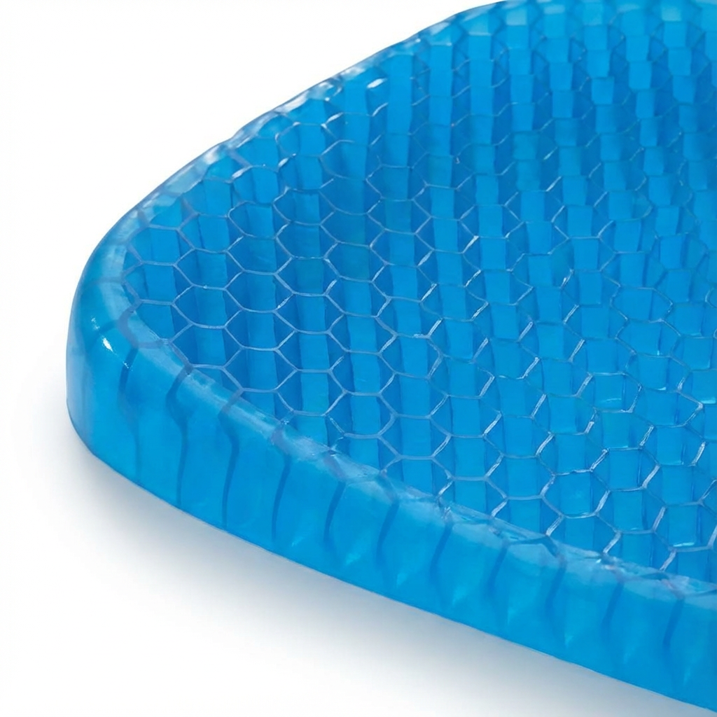Gel Zitkussen | Ademend Honingraat Ontwerp | Dagelijks Zitcomfort | Voor Thuis en Onderweg