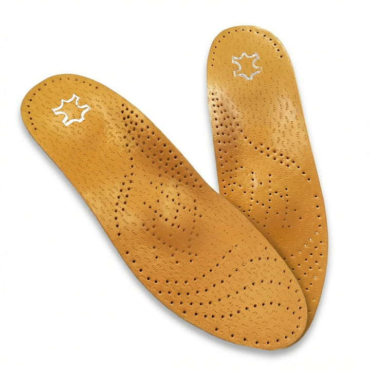 Lederen Inlegzolen met Voetboogondersteuning | Dagelijks Comfort | Ademend Ontwerp