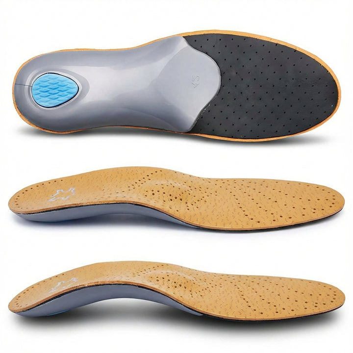 Lederen Inlegzolen met Voetboogondersteuning | Dagelijks Comfort | Ademend Ontwerp