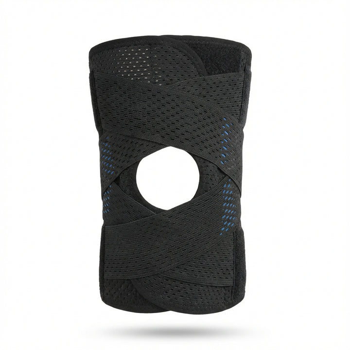 Kniebandage met Verstelbare Wikkeling | Dagelijks Comfort en Stabiliteit | Beweging en Ondersteuning