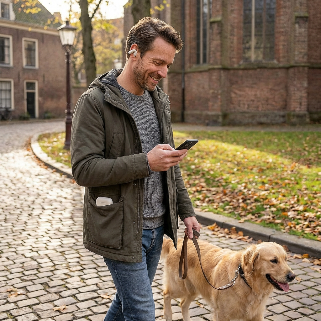 Draadloze Open-Ear Oordopjes met Comfort Pasvorm | Dagelijks Luistercomfort | Vrije Beweging | Licht en Discreet