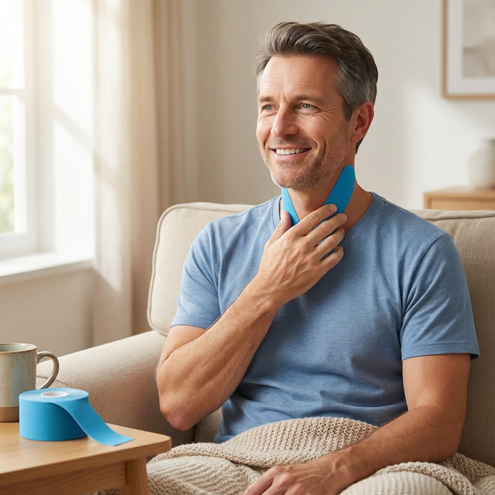 Gezichts- en Nek Tape met Flexibele Structuur | Ondersteunt een ontspannen uitstraling | Voor dagelijkse zelfzorg | Zachte huidroutine