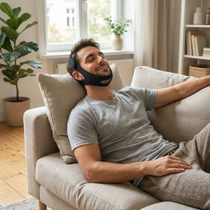 Slaapondersteunende Kinband met Zachte Pasvorm | Bevordert een rustige nachthouding | Voor stabiele slaap | Nachtelijk comfort