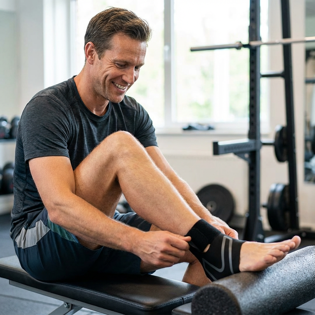 Verstelbare Enkelband met Elastische Wikkeling | Dagelijks Comfort | Stabiliteit bij Bewegen | Licht en Ademend