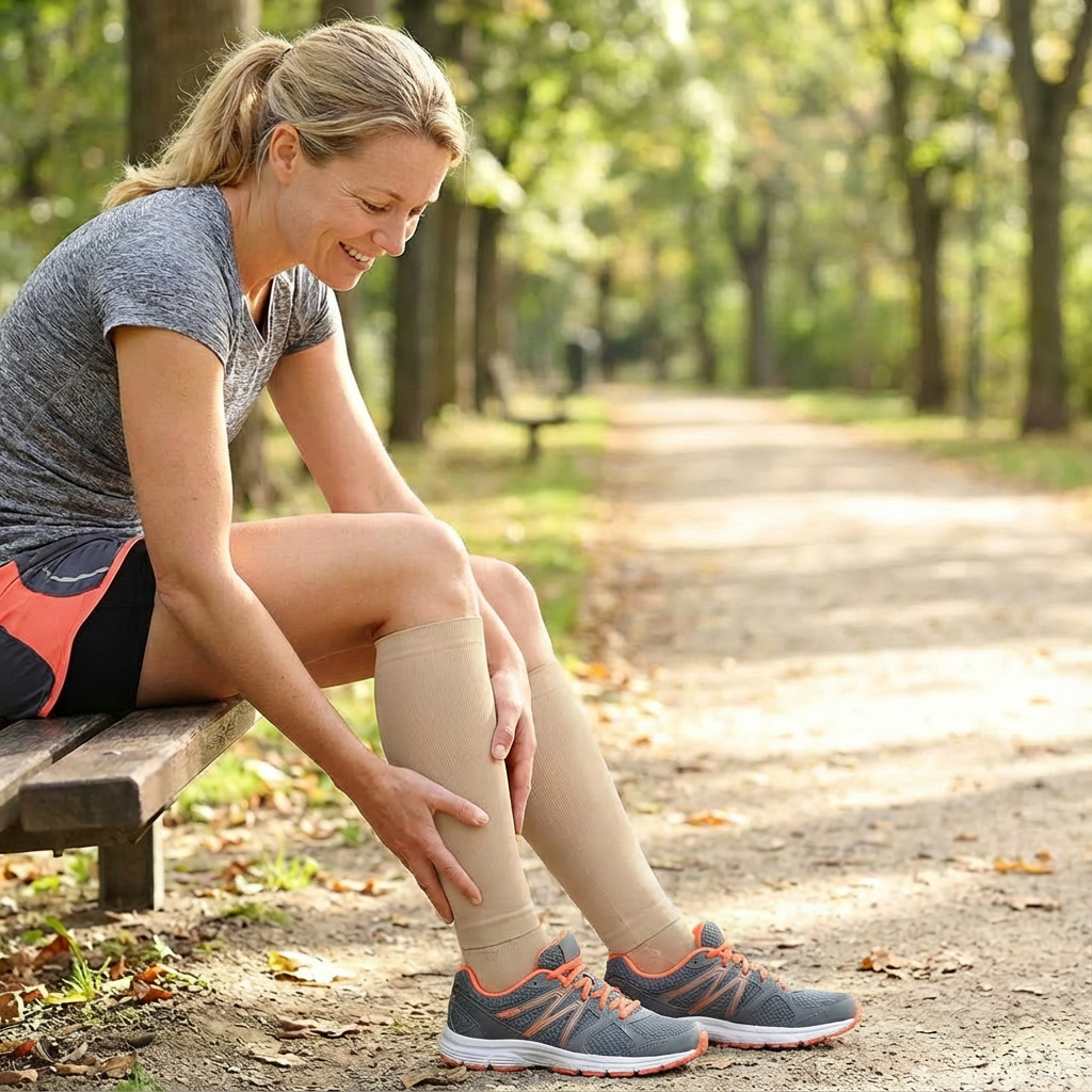 Ondersteunende Kuitsokken met Elastische Pasvorm | Dagelijks Comfort | Lang Staan, Zitten en Bewegen | Discreet en Zacht