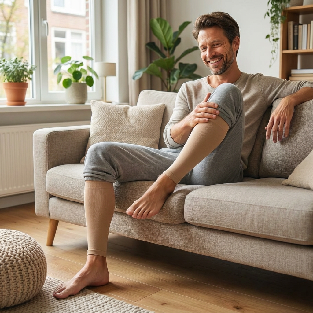 Ondersteunende Kuitsokken met Elastische Pasvorm | Dagelijks Comfort | Lang Staan, Zitten en Bewegen | Discreet en Zacht