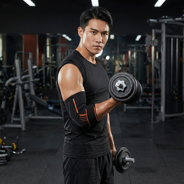 Ondersteunende Elleboogbrace met Flexibele Pasvorm | Dagelijks armcomfort | Voor actieve en rustige momenten | Licht en ademend