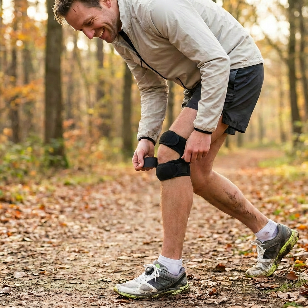 Verstelbare Knieband met Gerichte Pasvorm | Dagelijks Comfort | Vrij Bewegen | Discreet en Flexibel