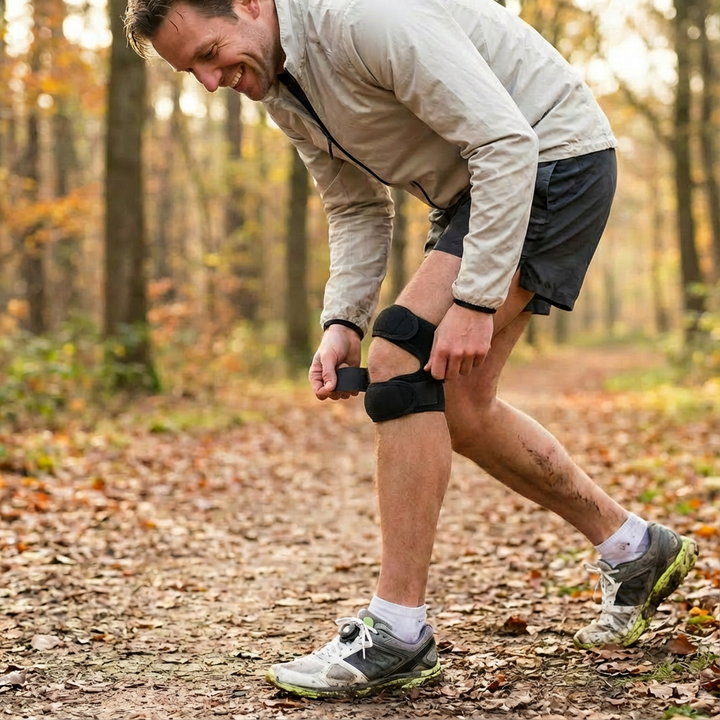 Verstelbare Knieband met Gerichte Pasvorm | Dagelijks Comfort | Vrij Bewegen | Discreet en Flexibel