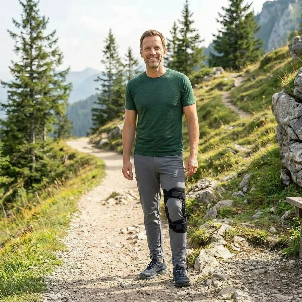 Kniebrace | Verstelbare Scharnierondersteuning | Dagelijks Gebruik