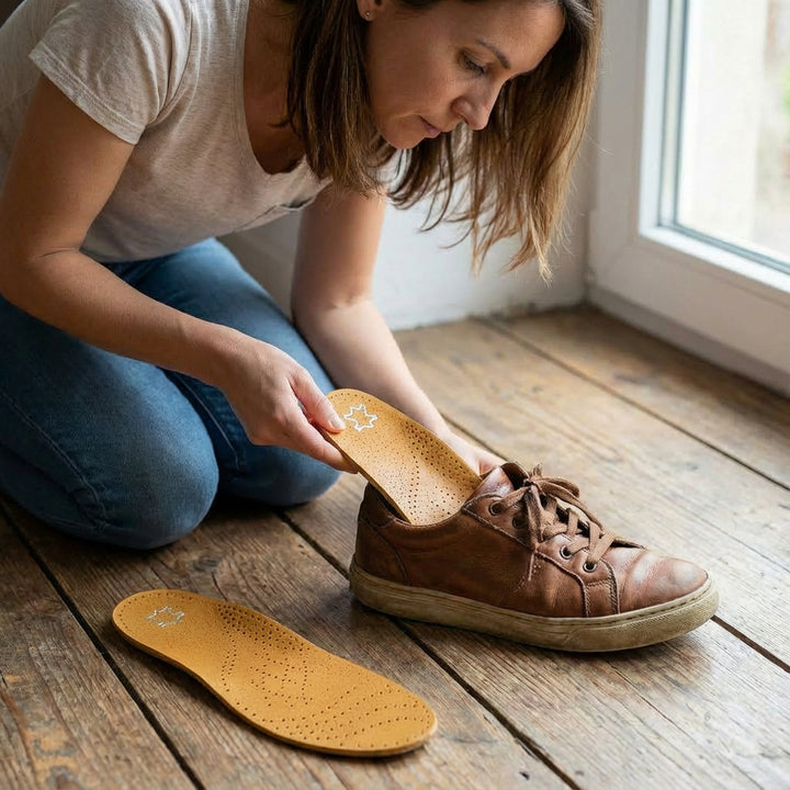 Lederen Inlegzolen met Voetboogondersteuning | Dagelijks Comfort | Ademend Ontwerp