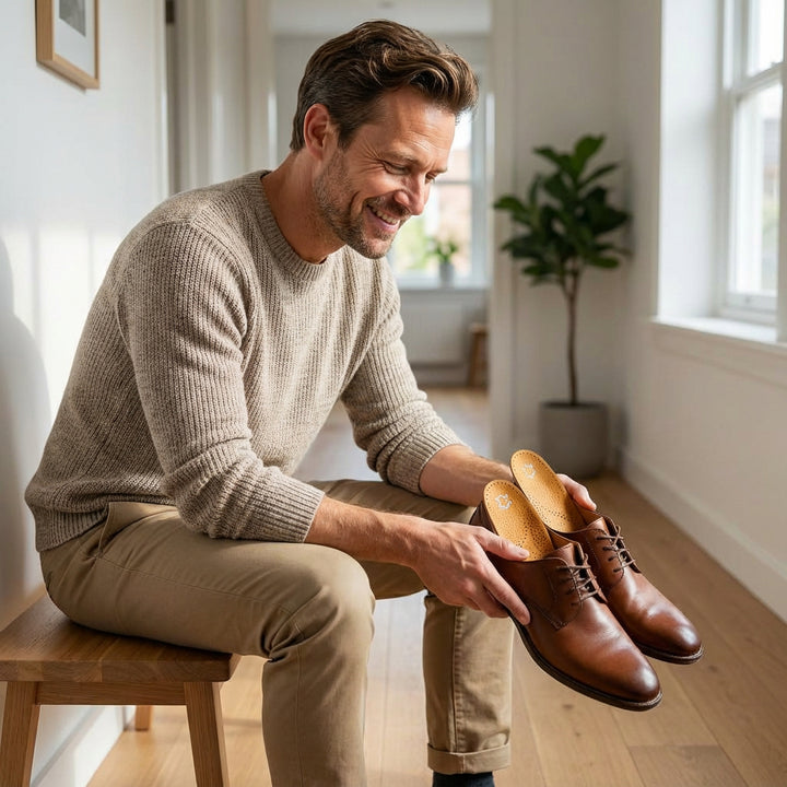 Lederen Inlegzolen met Voetboogondersteuning | Dagelijks Comfort | Ademend Ontwerp