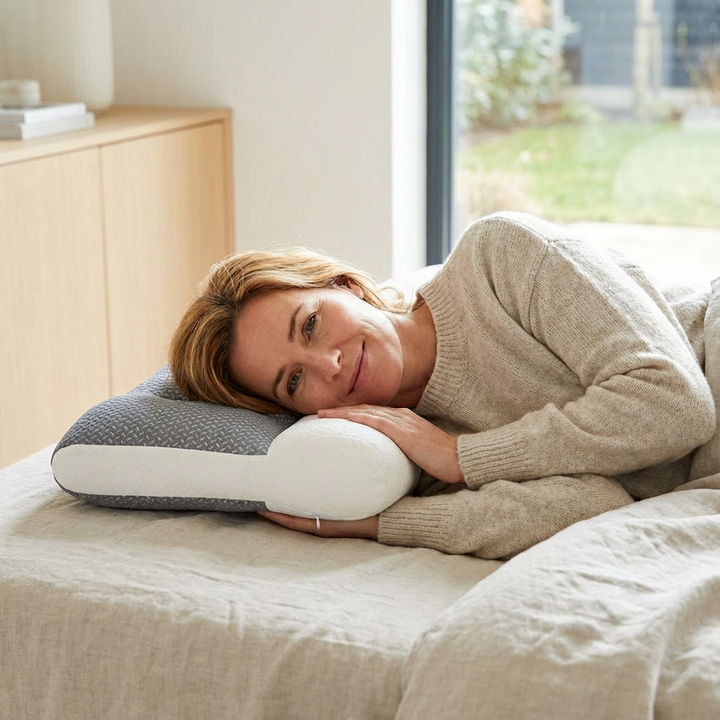 Ergonomisch Slaapkussen met Contourvorm | Ondersteunt een rustige slaaphouding | Voor elke slaappositie | Dagelijks comfort