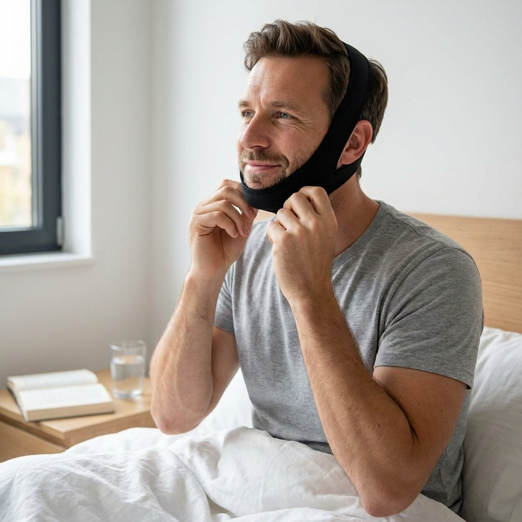 Slaapondersteunende Kinband met Zachte Pasvorm | Bevordert een rustige nachthouding | Voor stabiele slaap | Nachtelijk comfort