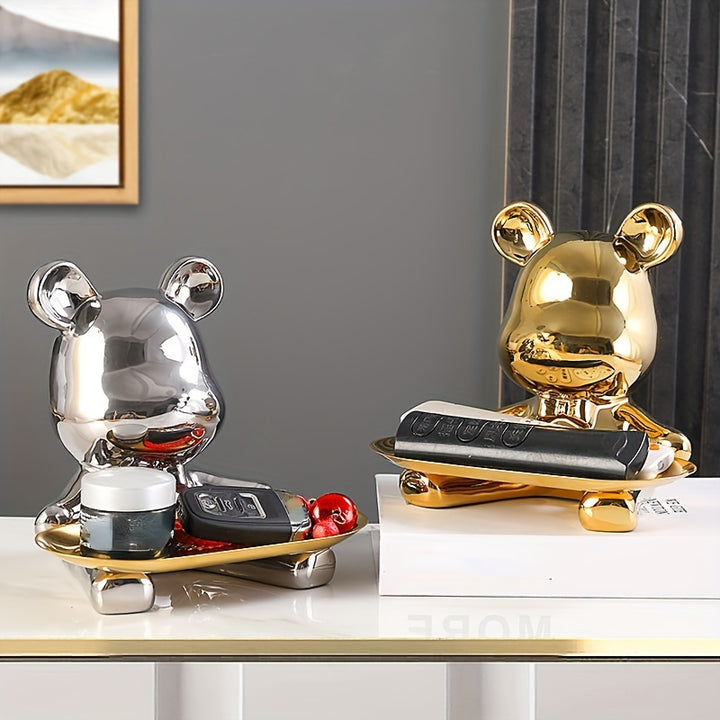 Nize Living - Gold & Silver Bear Sleutelhouder