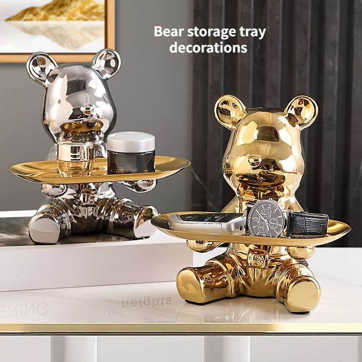 Nize Living - Gold & Silver Bear Sleutelhouder